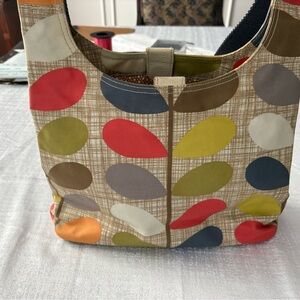Orla Kiely Multicolor Leaf Print Shoulder Bag